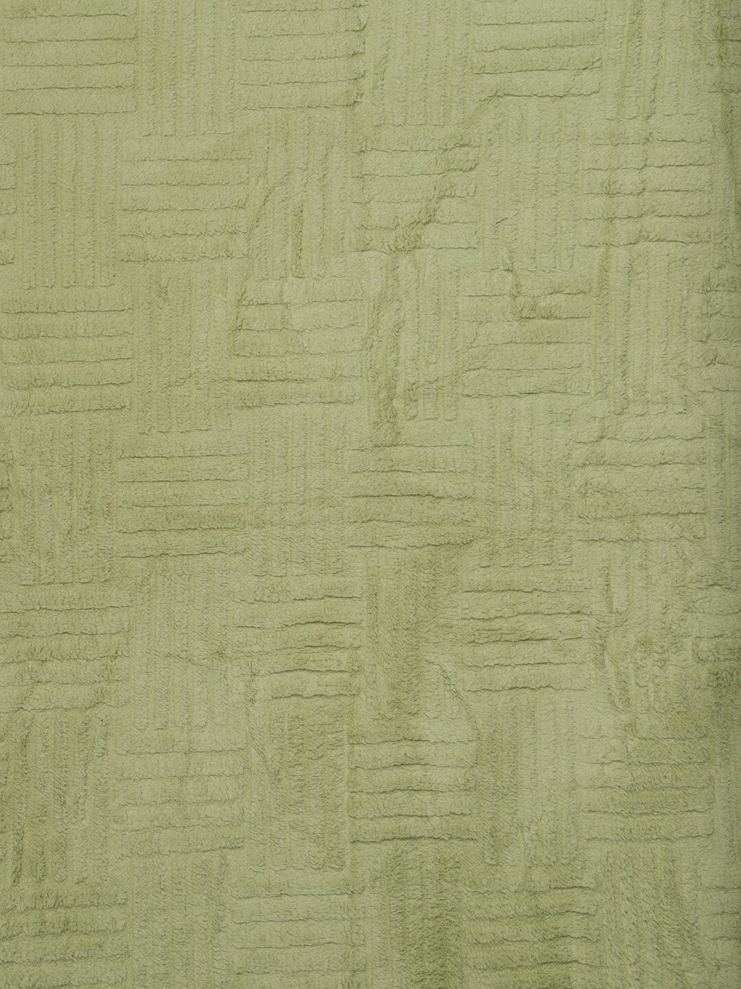 Lime green geometric fur mild winter double bed blanket