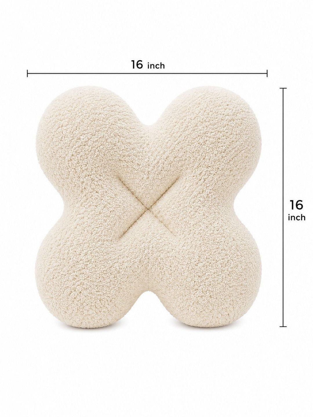 Off white & beige cotton cushions, set of 2