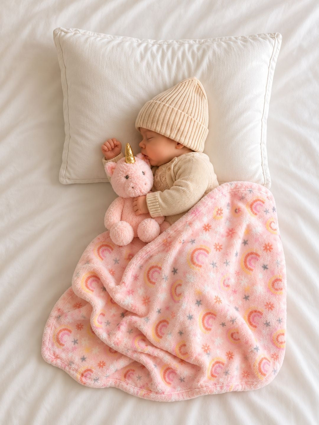 Pink fleece AC room blanket