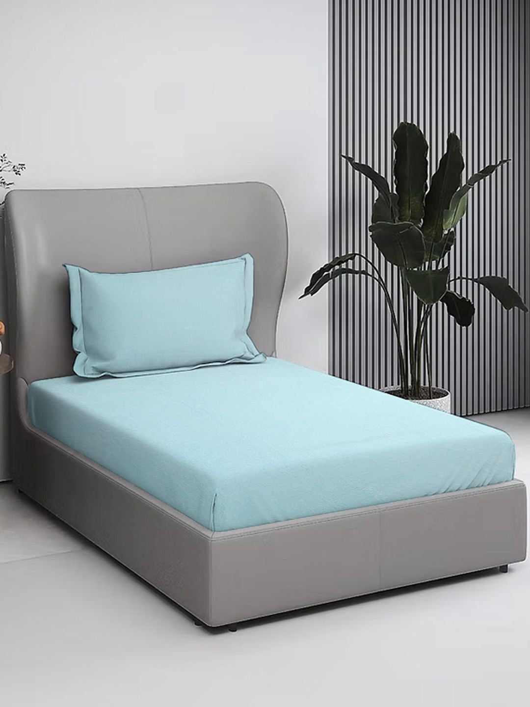 Blue fleece single bedsheet