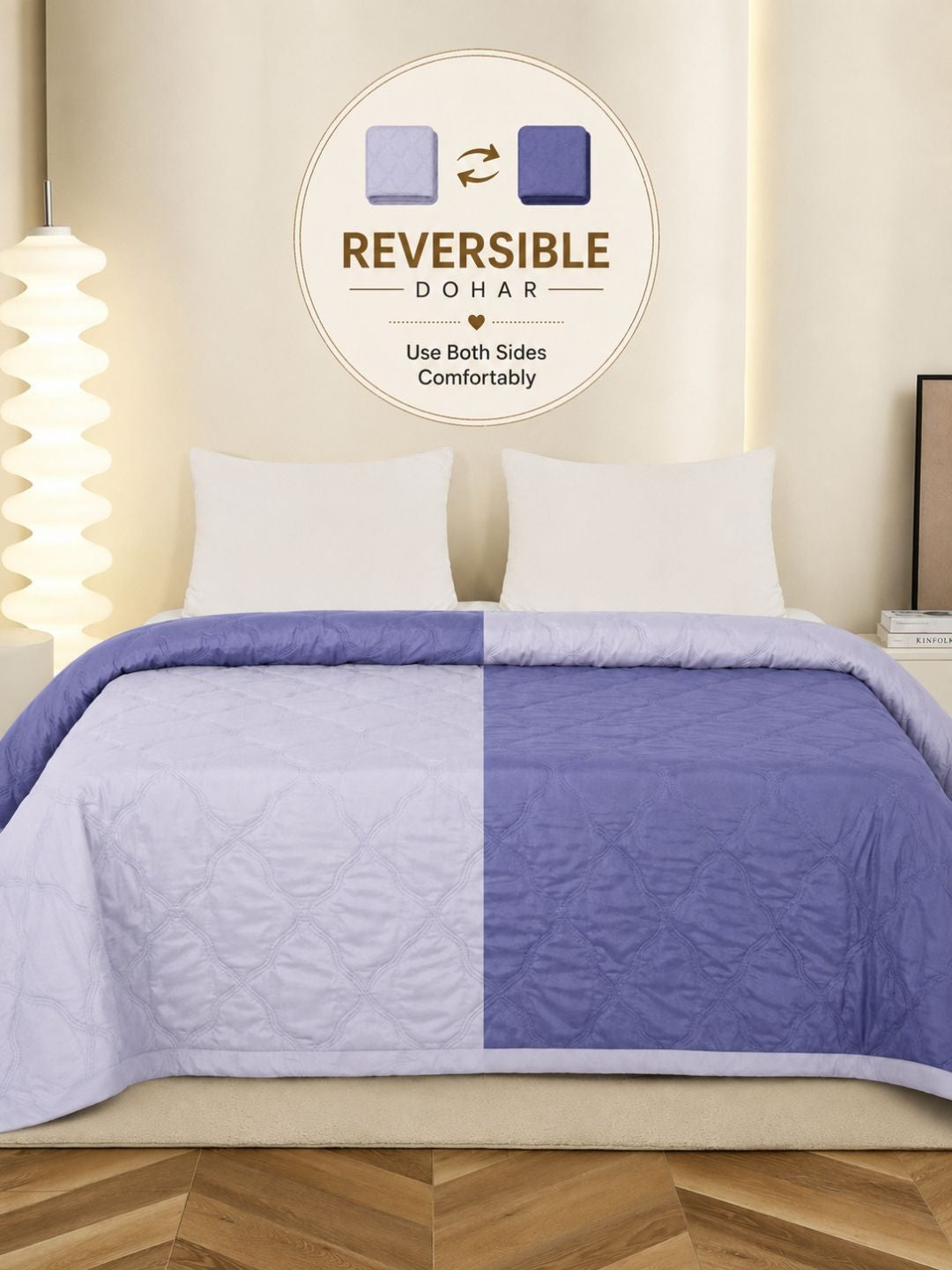 Blue & navy blue AC room dohar