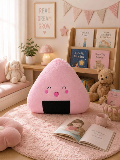 Pink printed floor cushions