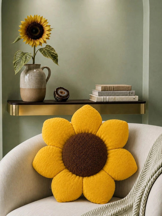 Sunflower cushion, yellow