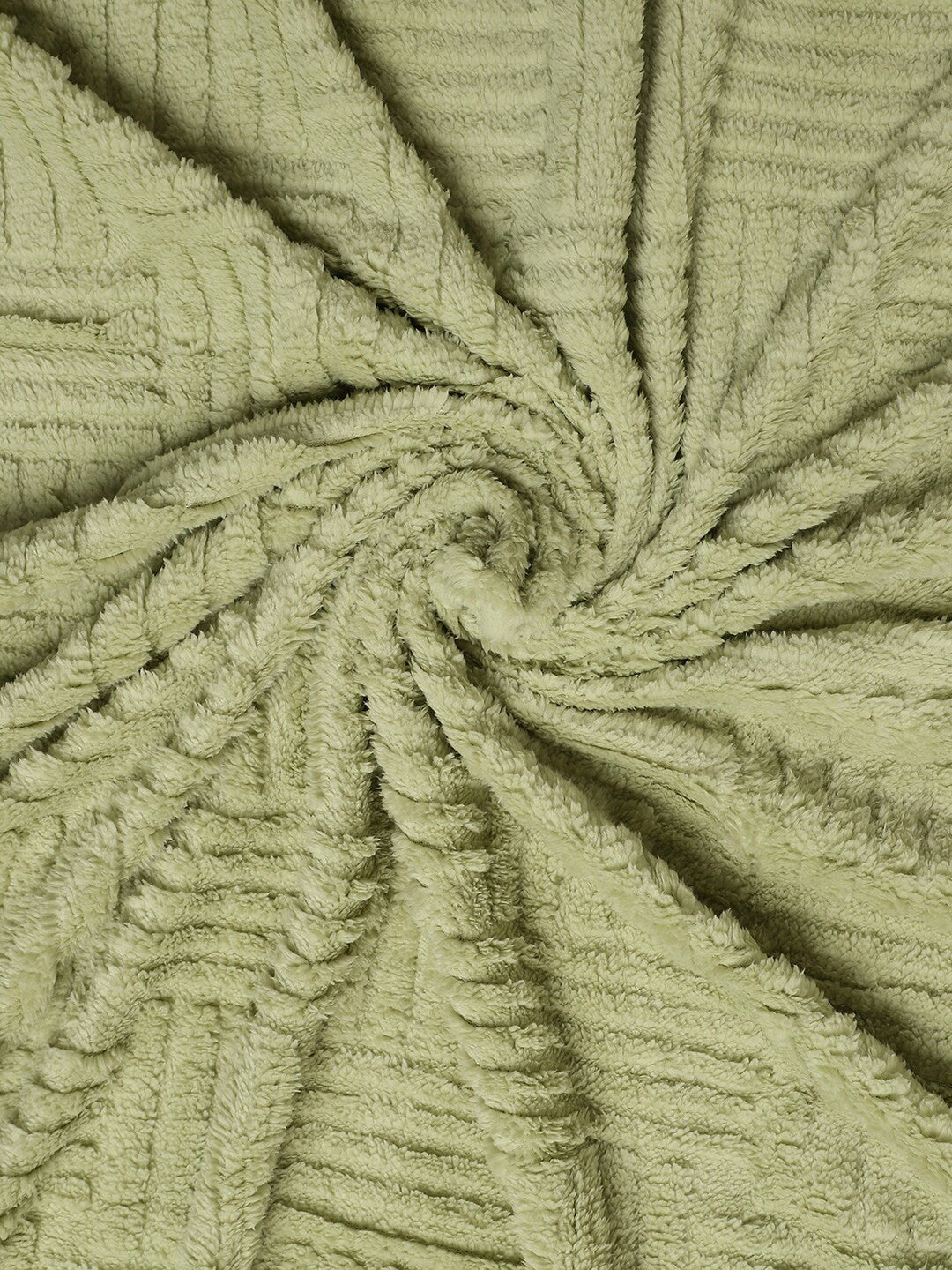 Lime green geometric mild winter double bed blanket