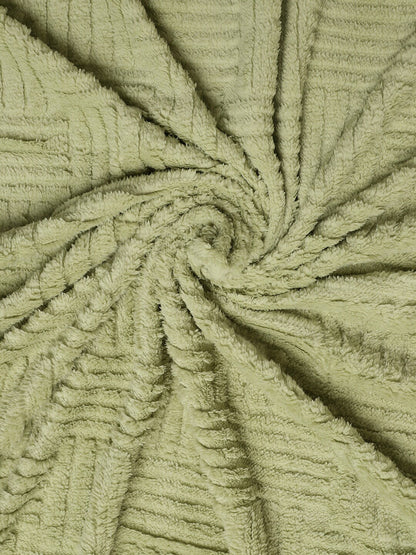 Lime green geometric mild winter double bed blanket