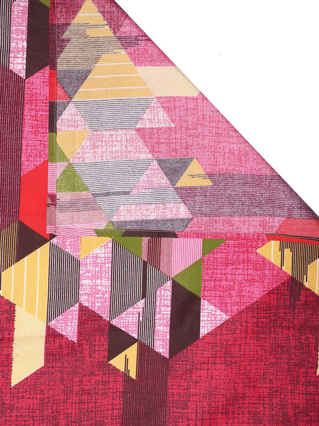 Peach abstract cotton queen bedsheet, peach-coloured