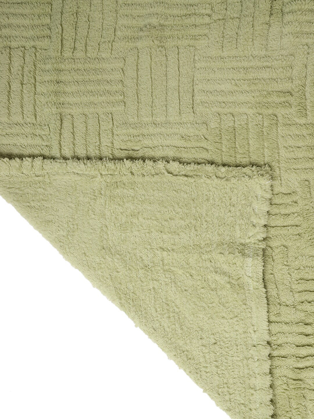 Lime green geometric mild winter double bed blanket