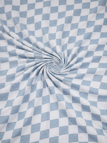 Blue & light blue floral AC room dohar
