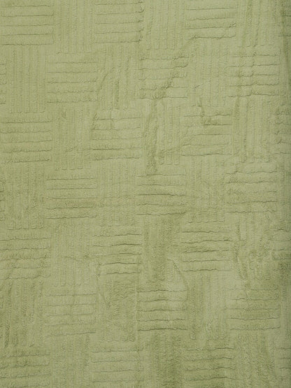 Lime green geometric fur mild winter double bed blanket