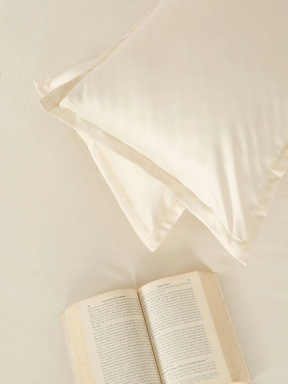 Cream-coloured king bedsheet