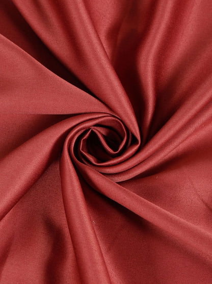 Red solid king size satin bedsheet, maroon