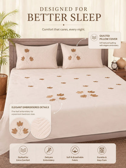 Cream-coloured bedsheet