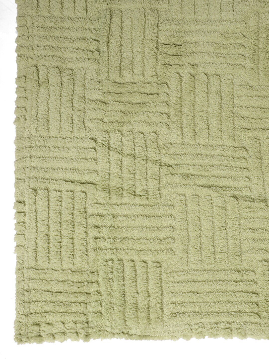 Lime green geometric mild winter double bed blanket