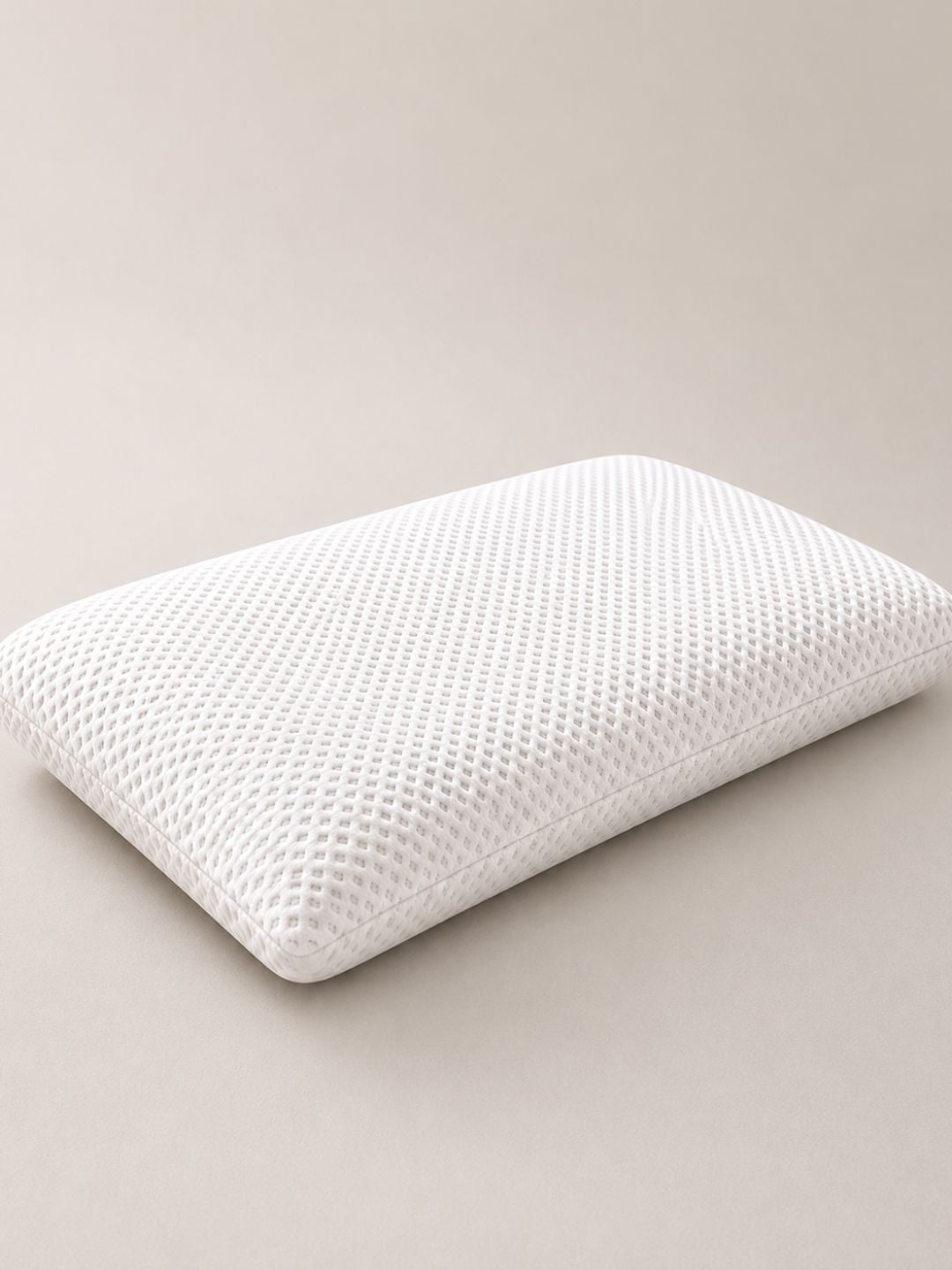 White cotton filled cotton sleep pillow