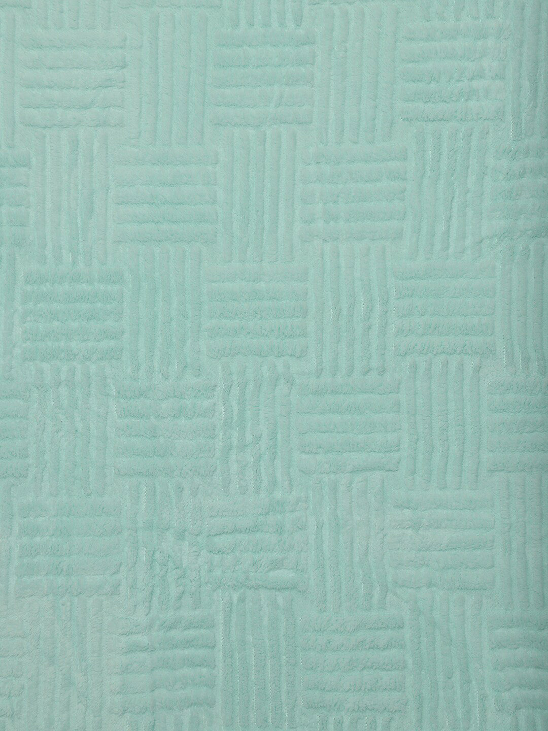 Sea green geometric mild winter double bed blanket