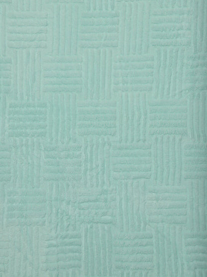 Sea green geometric mild winter double bed blanket