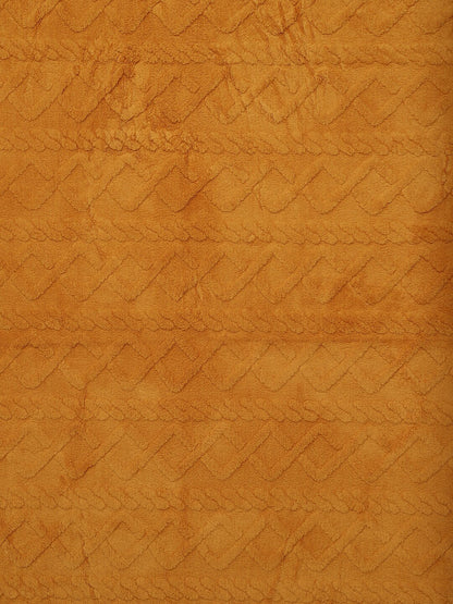 Brown geometric mild winter double bed blanket