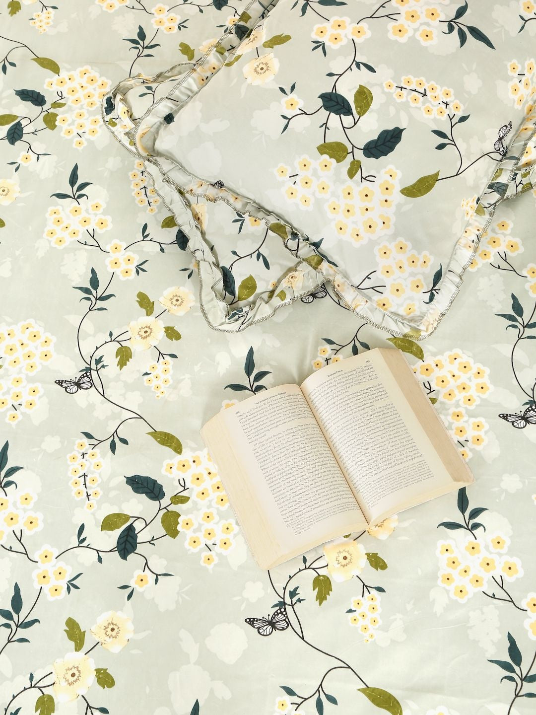 Blue floral queen bedsheet