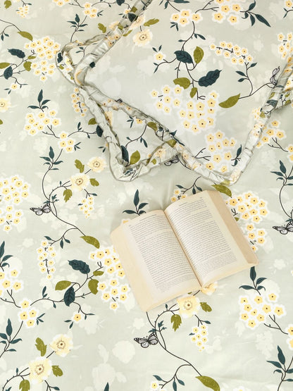 Blue floral queen bedsheet