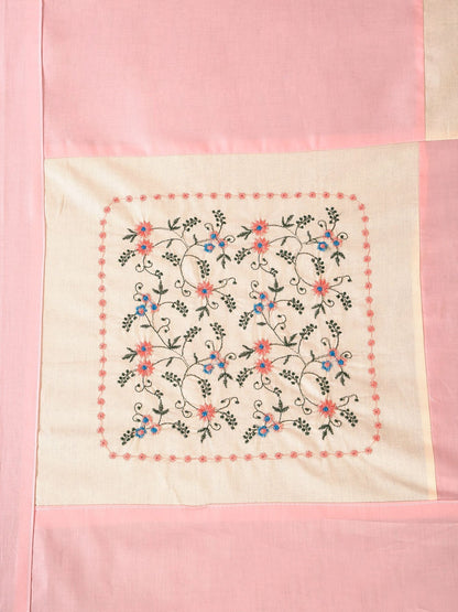 Pink floral bedsheet