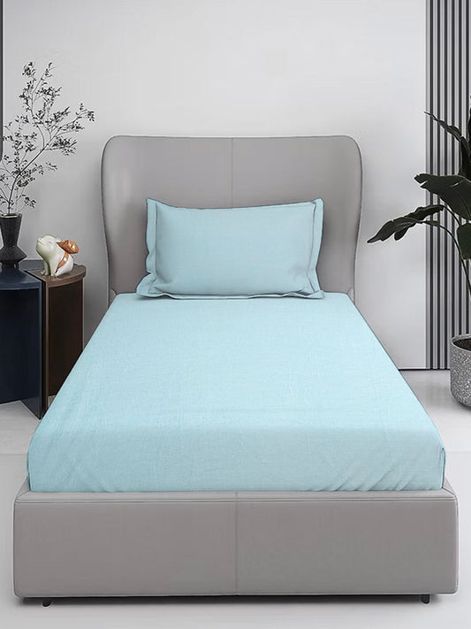 Blue fleece single bedsheet