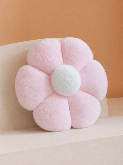 Pink & white cotton pre-filled cushions, set of 2, white & pink