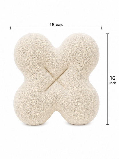Off white & beige cotton cushions, set of 2