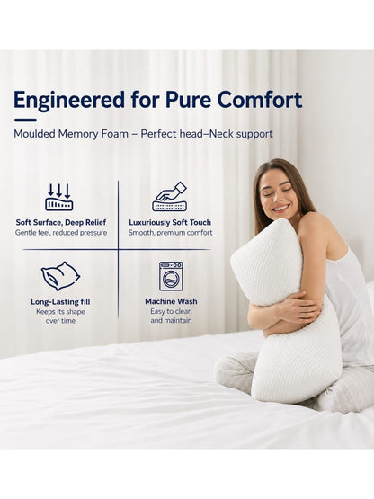 White cotton filled cotton sleep pillow