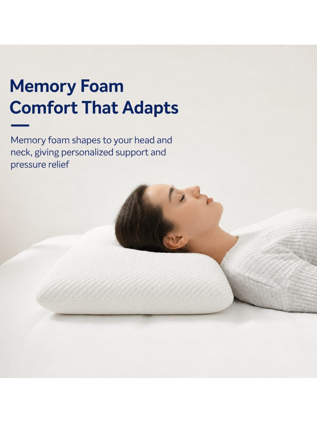 White cotton filled cotton sleep pillow