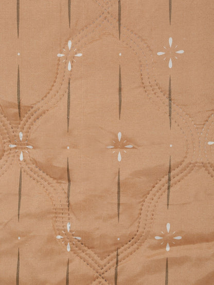 Rust & cream-coloured floral AC room dohar