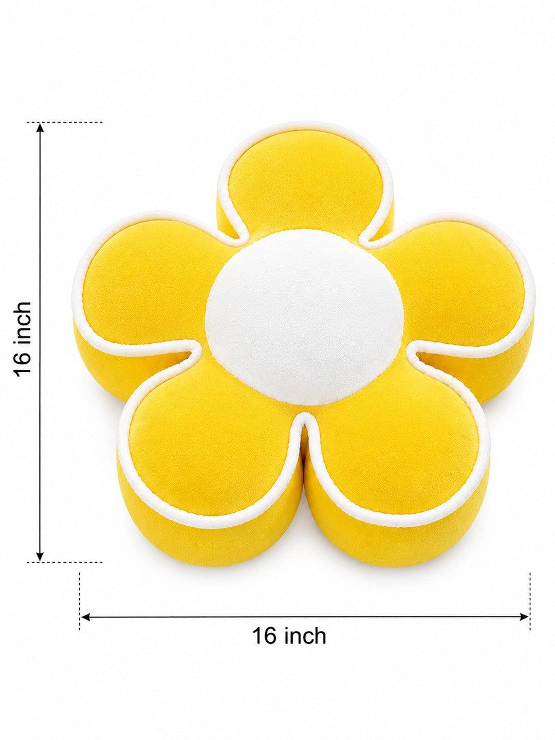 Pink & yellow cotton round cushions, set of 2