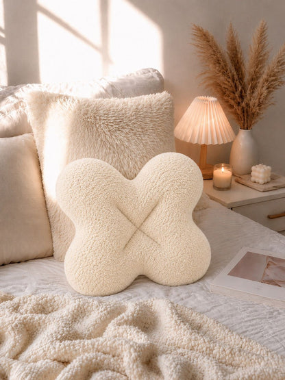 Beige cotton floral cushions