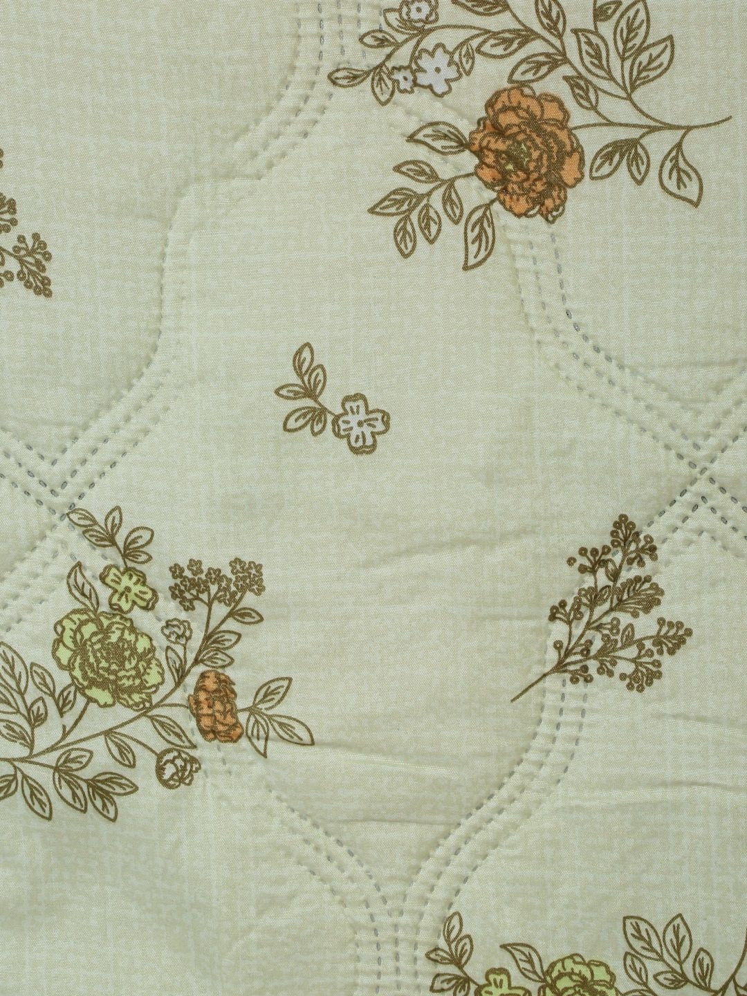 Green floral AC room dohar