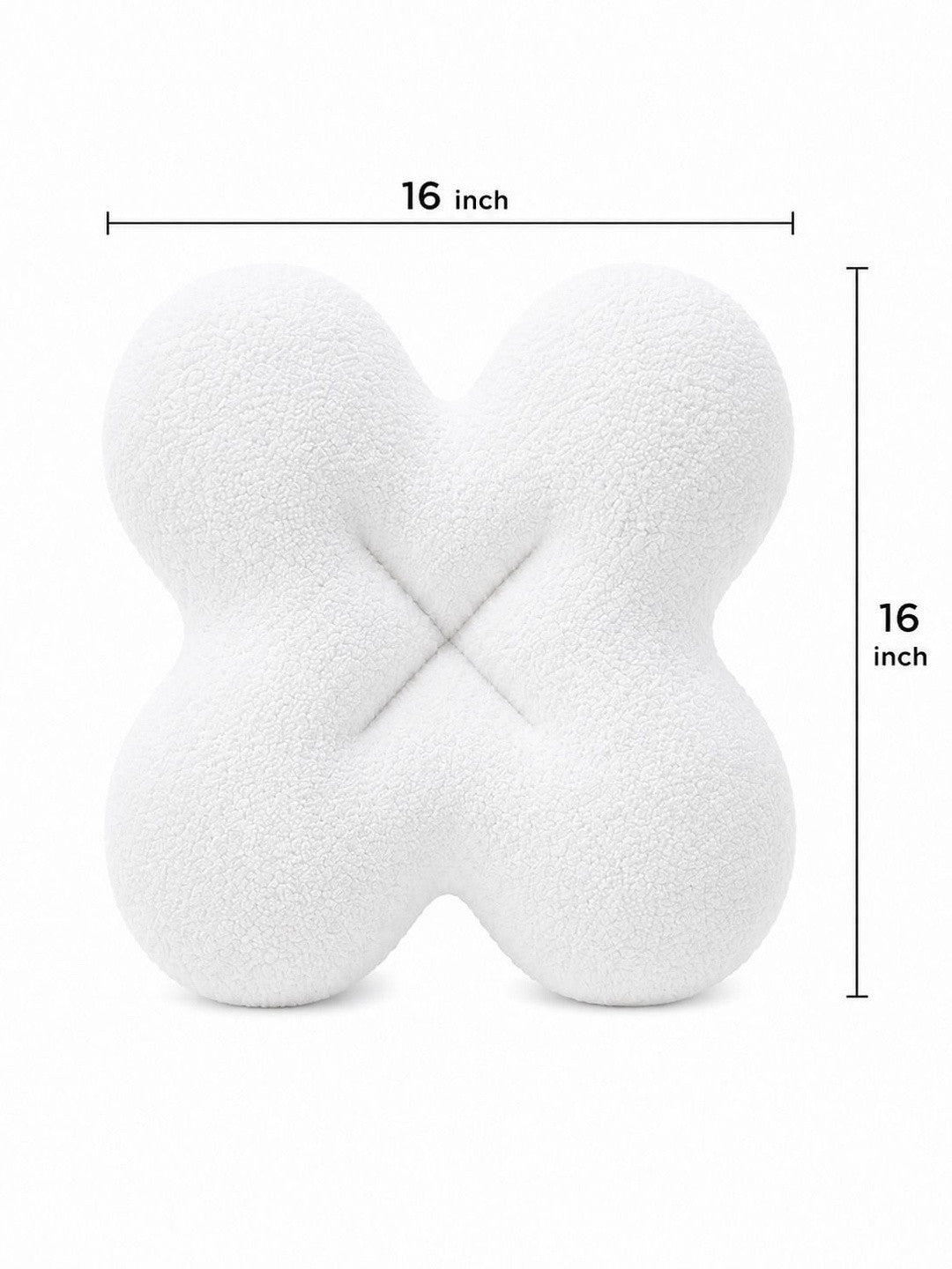 Off white cotton floral cushions