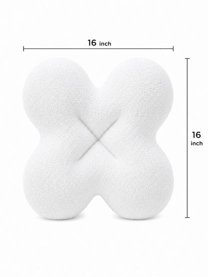 Off white cotton floral cushions