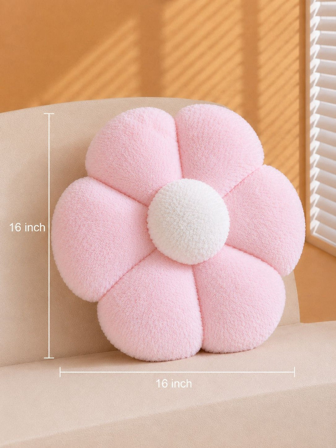 Pink & white cotton pre-filled cushions, set of 2, white & pink