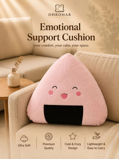 Pink printed floor cushions