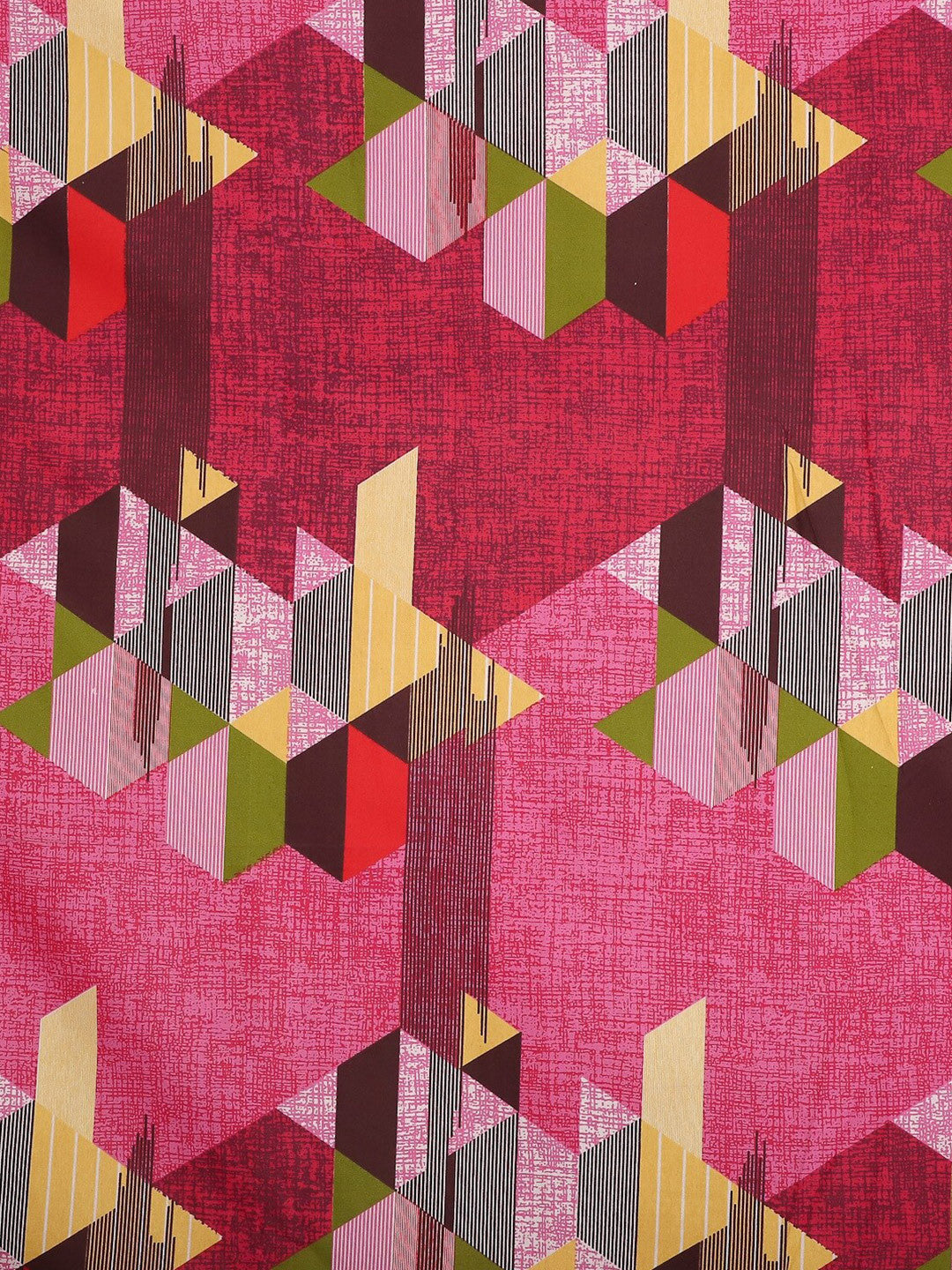 Peach abstract cotton queen bedsheet, peach-coloured