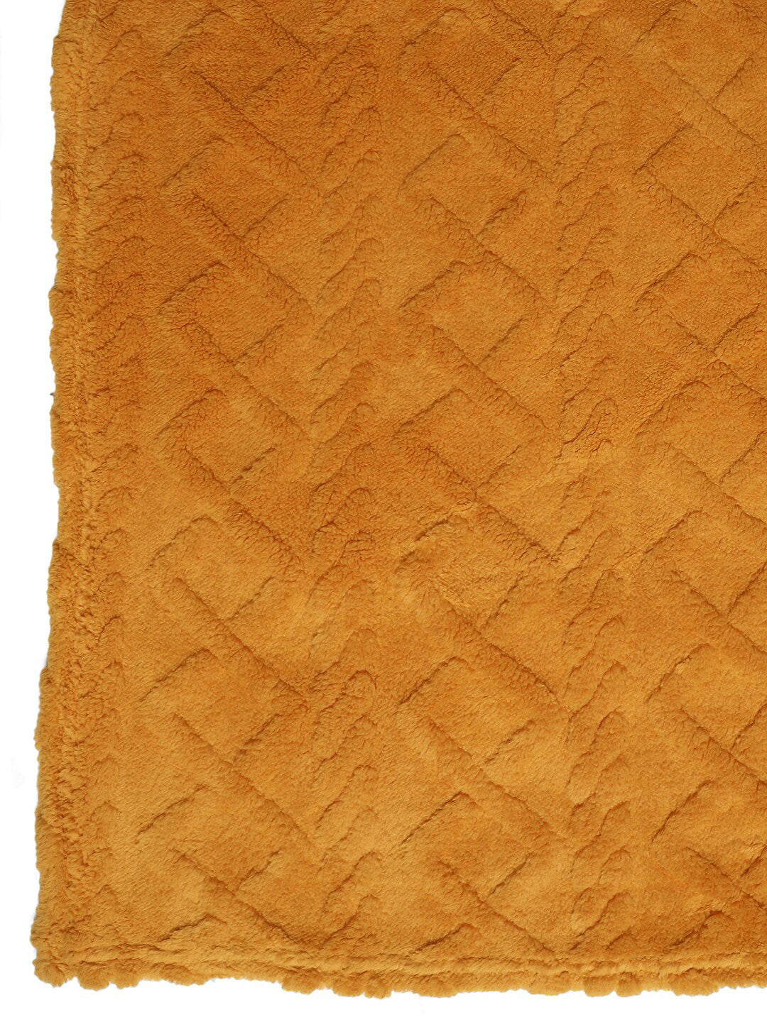Brown geometric mild winter double bed blanket