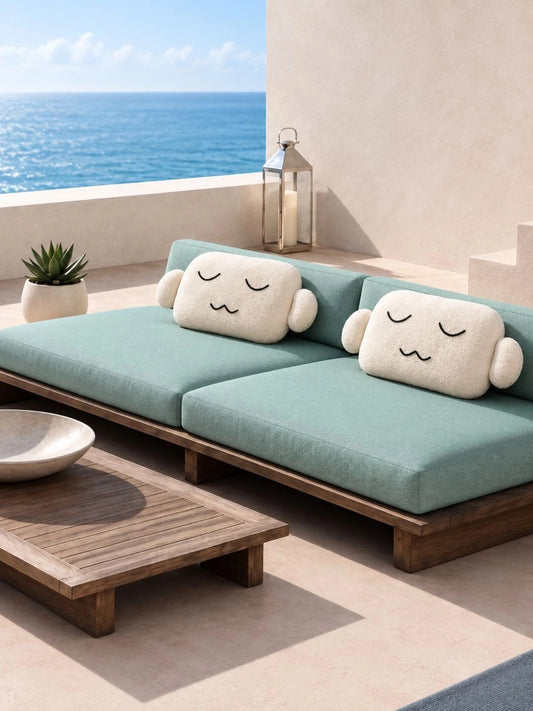 Cloud floor cushions, set of 2, off-white