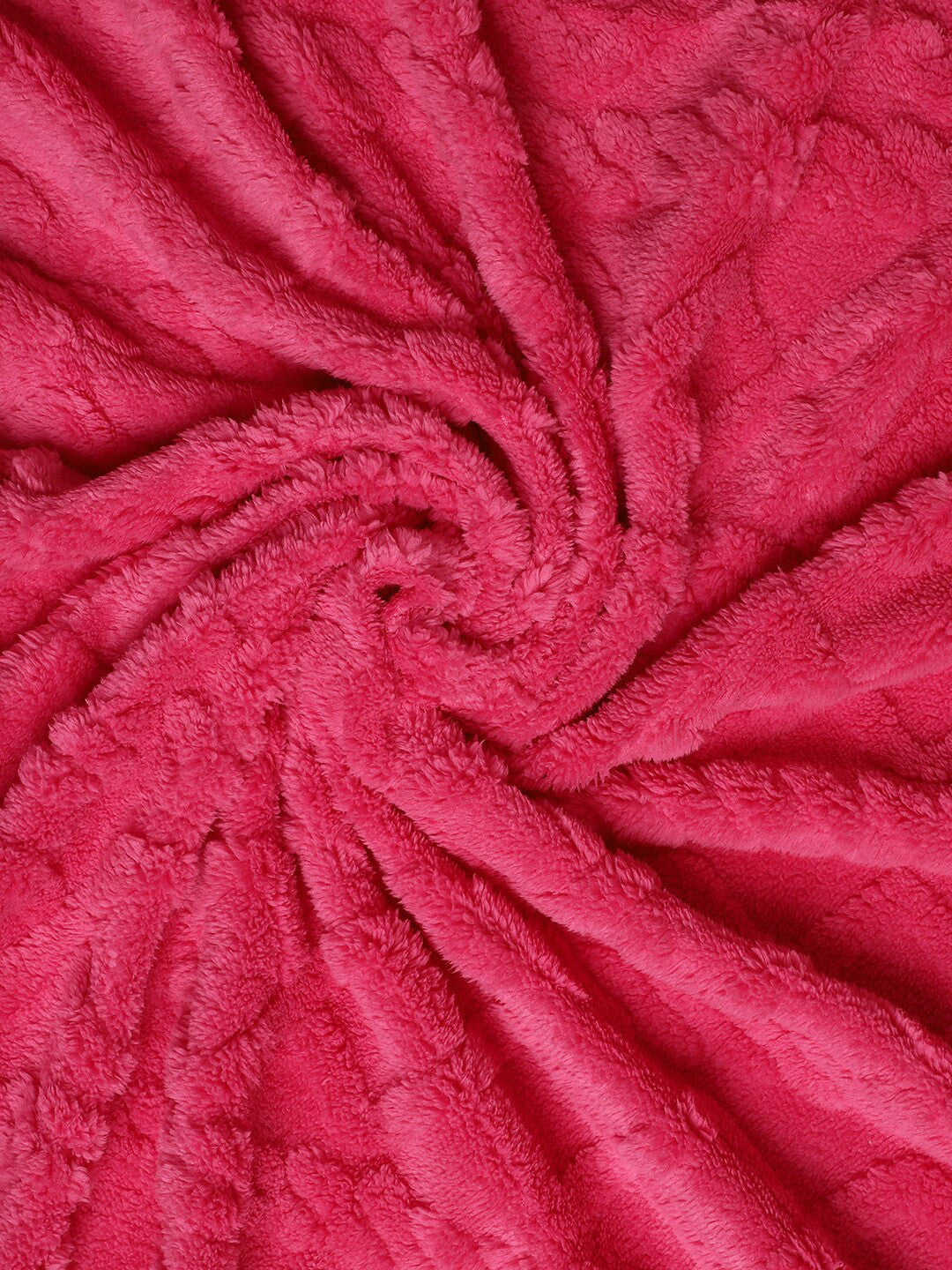 Pink geometric mild winter double bed blanket