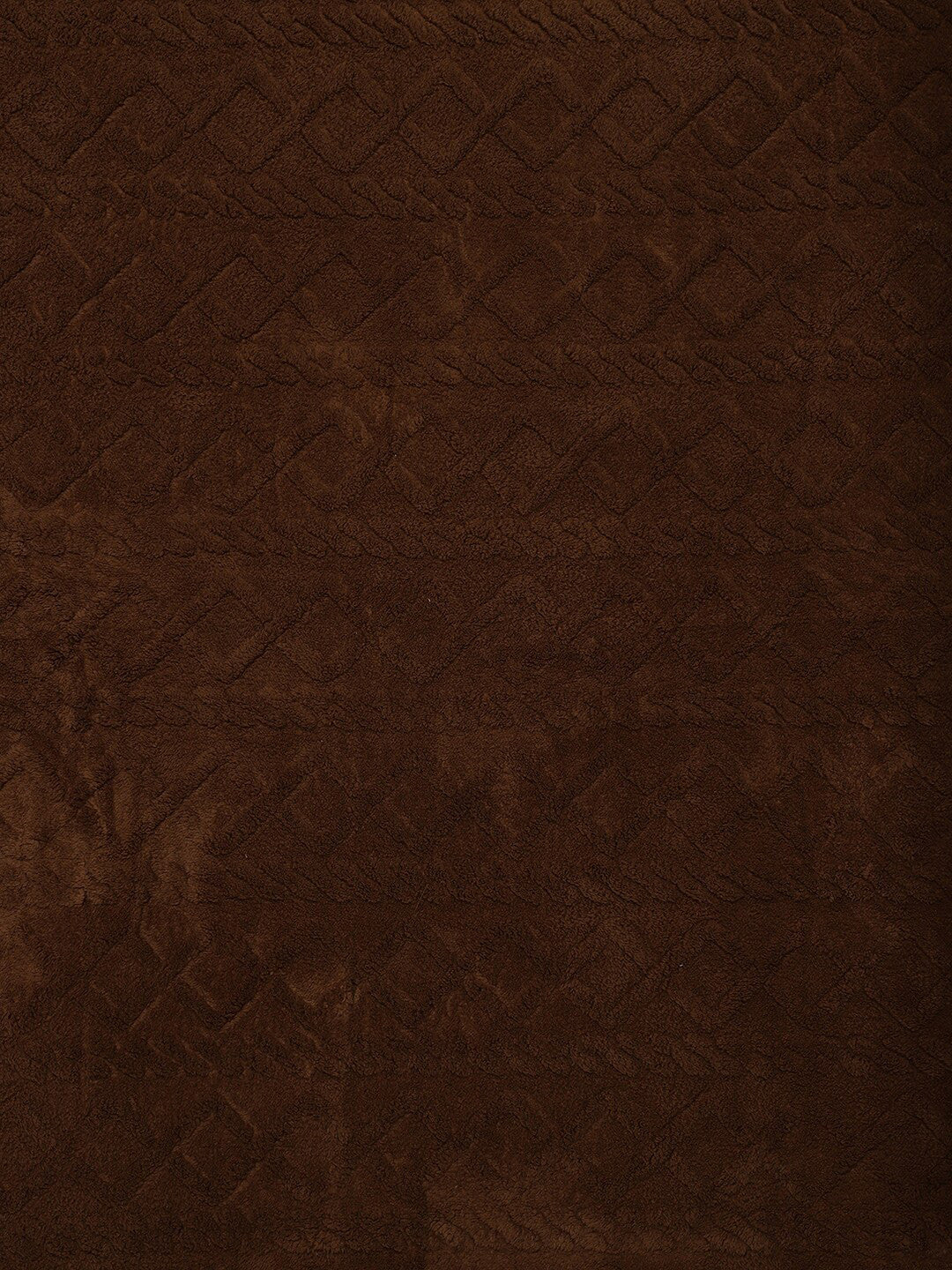 Brown geometric mild winter double bed blanket