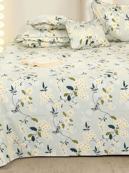 Blue floral queen bedsheet