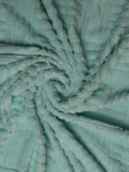 Sea green geometric mild winter double bed blanket