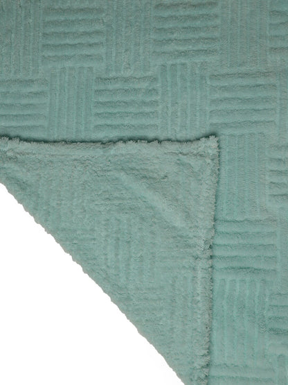 Sea green geometric mild winter double bed blanket