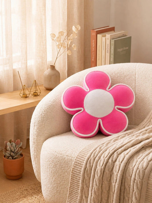 Pink cotton flower shape cushions