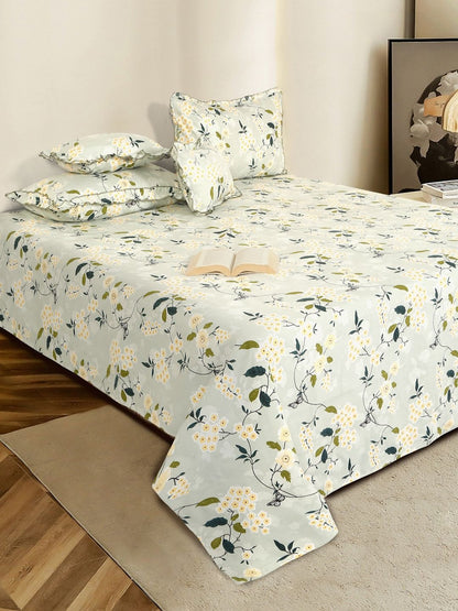 Blue floral queen bedsheet