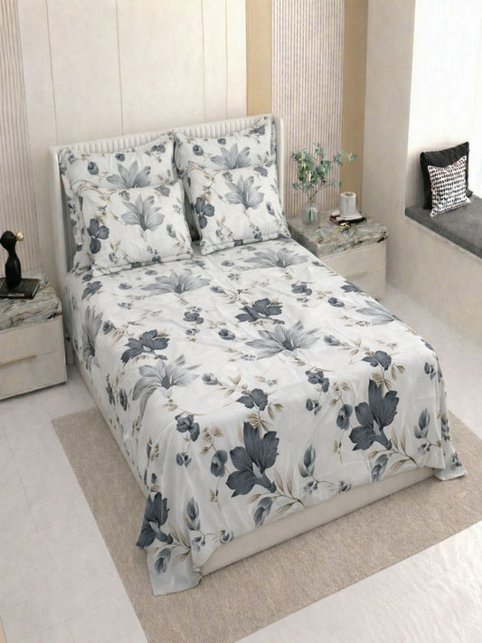 White floral bedsheet