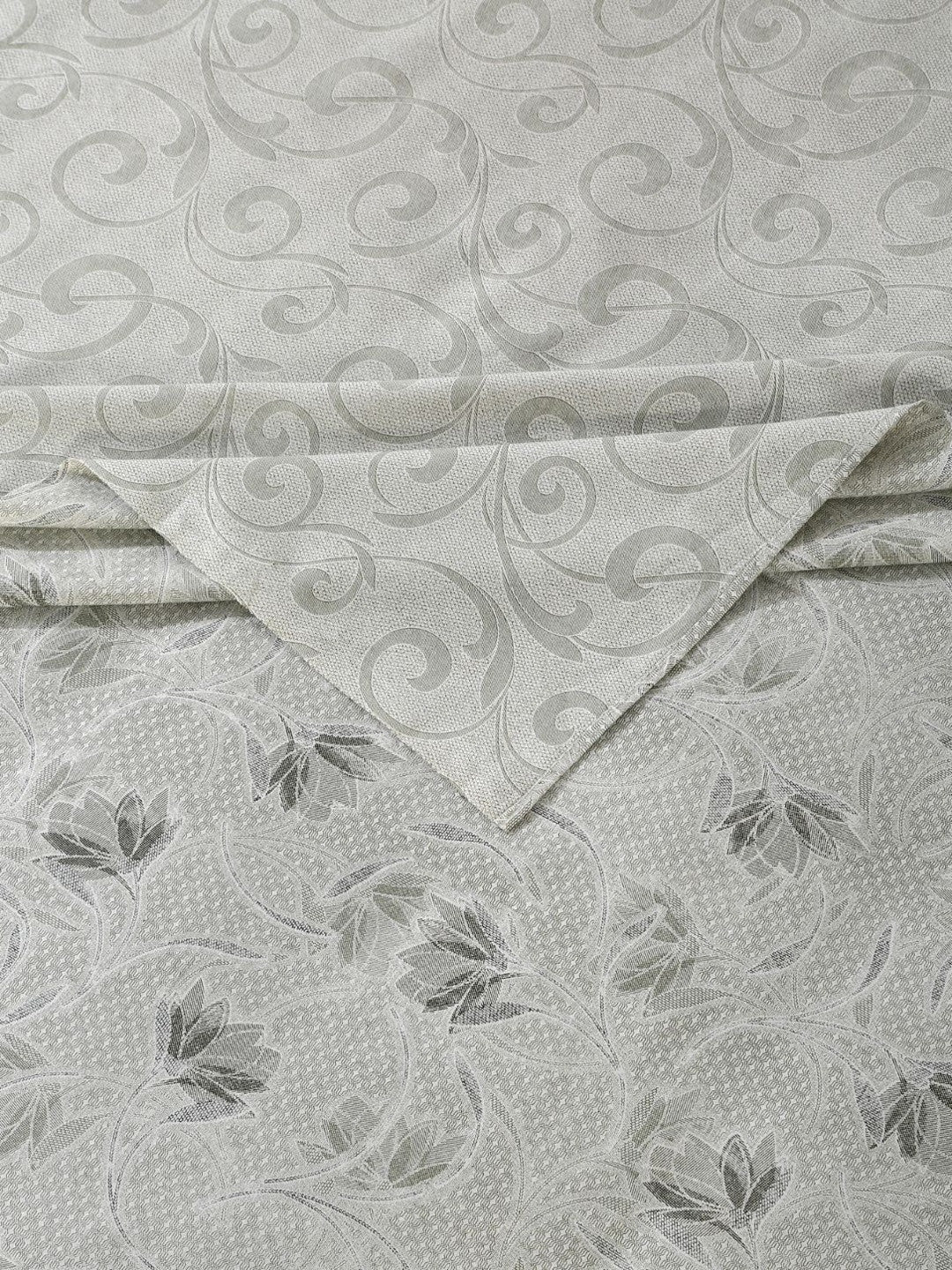 Grey & beige floral queen bedsheet