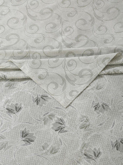 Grey & beige floral queen bedsheet